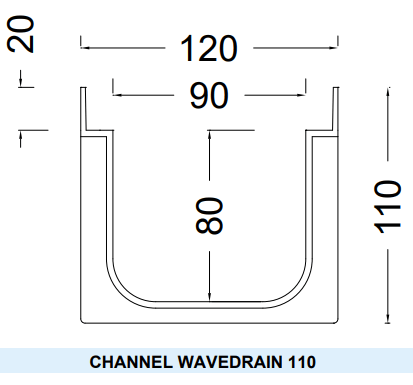 ბეტონის სანიაღვრე არხი